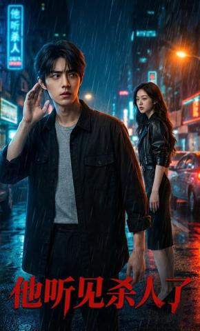 短剧《他听见杀人了》海报