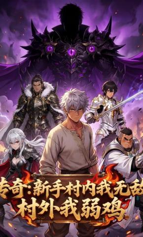 短剧《传奇：新手村内我无敌，村外我弱鸡》海报