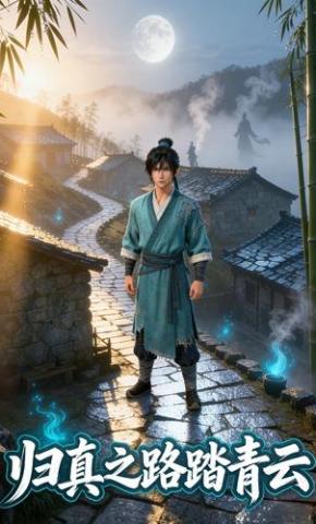 短剧《归真之路踏青云》海报