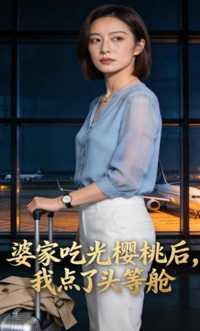 短剧《婆家吃光樱桃后，我点了头等舱》海报