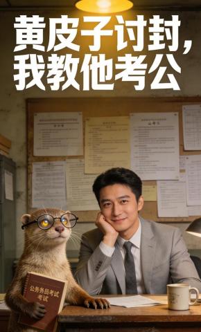 短剧《黄皮子讨封，我教他考公》海报