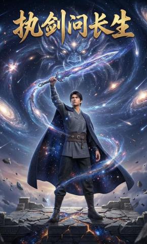 短剧《执剑问长生》海报