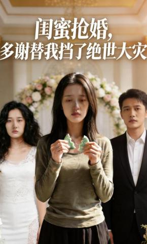 短剧《闺蜜抢婚，多谢替我挡了绝世大灾》海报