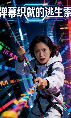 短剧《弹幕织就的逃生索》海报