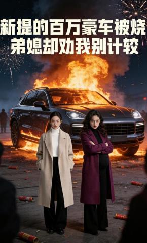 短剧《新提的百万豪车被烧，弟媳却劝我别计较》海报