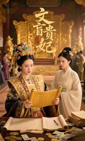 短剧《文盲贵妃》海报