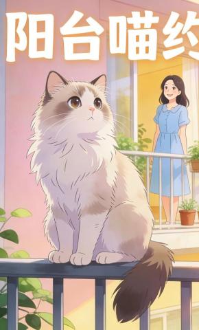 短剧《阳台喵约》海报