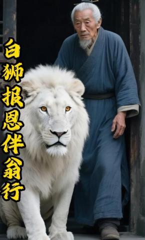 短剧《白狮报恩伴翁行》海报