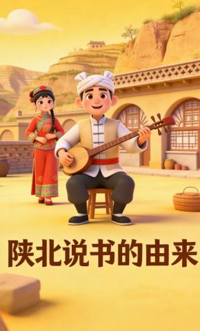 短剧《陕北说书的由来》海报