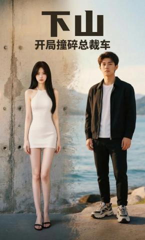短剧《下山，开局撞碎总裁车》海报