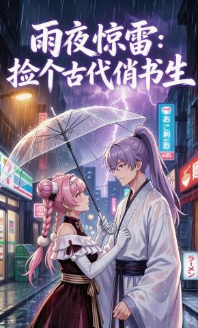 短剧《雨夜惊雷：捡个古代俏书生》海报