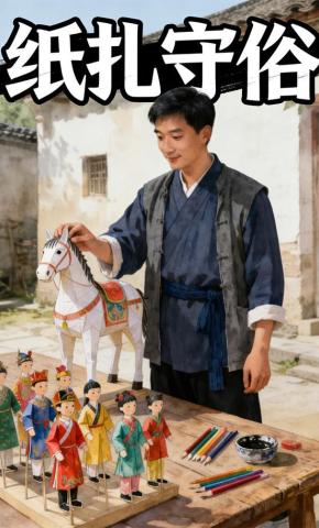 短剧《纸扎守俗》海报