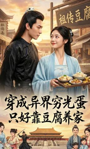 短剧《穿成异界穷光蛋，只好靠豆腐养家》海报