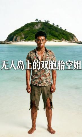 短剧《无人岛上的双胞胎空姐》海报