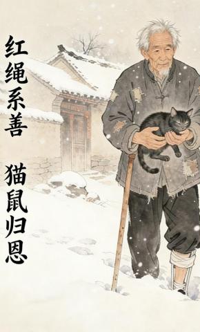 短剧《红绳系善，猫鼠归恩》海报