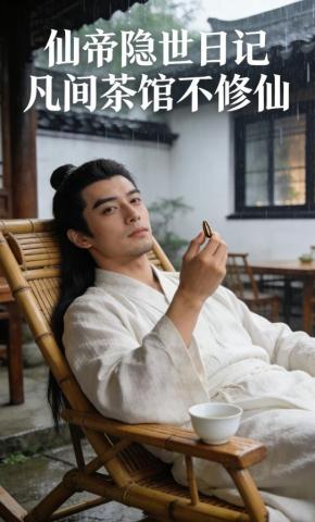 短剧《仙帝隐世日记：凡间茶馆不修仙》海报