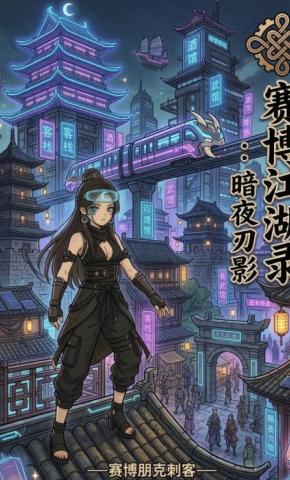 短剧《赛博江湖录：暗夜刃影》海报