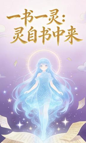 短剧《一书一灵：灵自书中来》海报