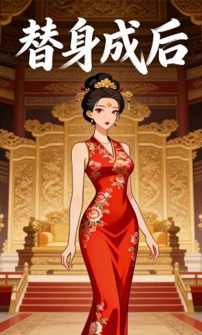 短剧《替身成后》海报