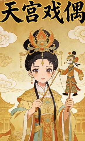 短剧《天宫戏偶》海报