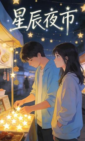 短剧《星辰夜市》海报