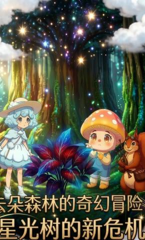 短剧《云朵森林的奇幻冒险之星光树的新危机》海报