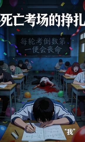 短剧《死亡考场的挣扎》海报