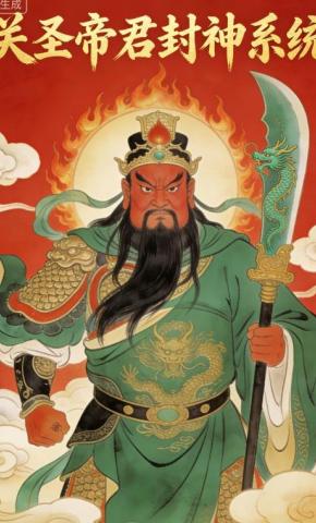 短剧《关圣帝君封神系统》海报