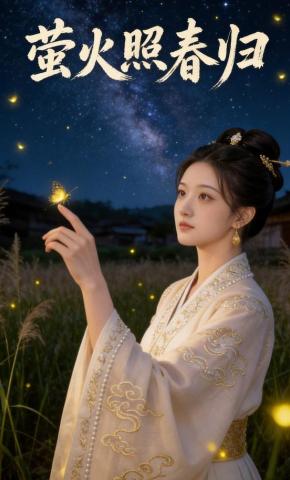 短剧《萤火照春归》海报