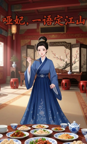 短剧《哑妃一语定江山》海报