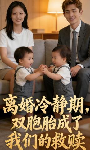 短剧《离婚冷静期，双胞胎成了我们的救赎》海报