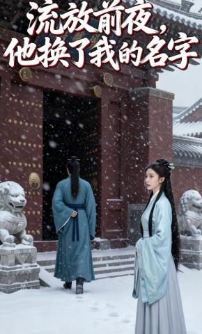 短剧《流放前夜，他换了我的名字》海报