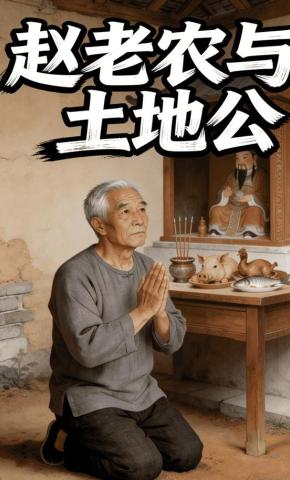 短剧《赵老农与土地公》海报