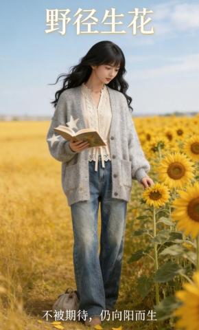 短剧《野径生花》海报
