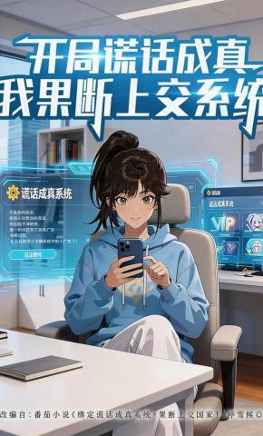 短剧《开局谎话成真，我果断上交系统》海报