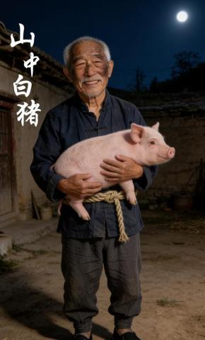 短剧《山中白猪》海报