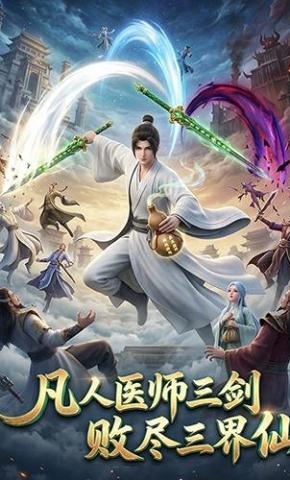 短剧《凡人医师三剑败尽三界仙》海报