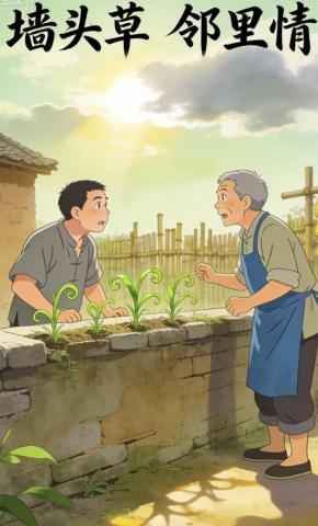 短剧《墙头草邻里情》海报