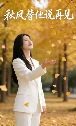 短剧《秋风替他说再见》海报