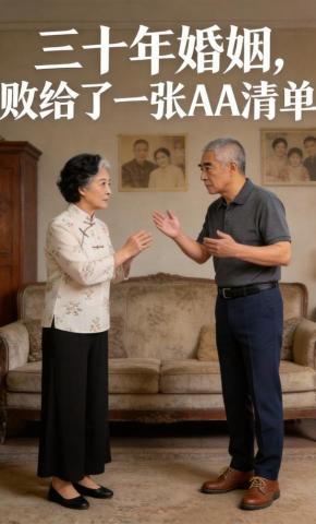 短剧《三十年婚姻，败给了一张AA清单》海报