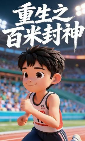 短剧《重生之百米封神》海报