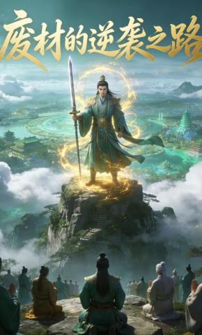 短剧《废材的逆袭之路》海报