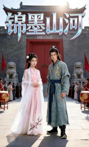短剧《锦墨山河》海报