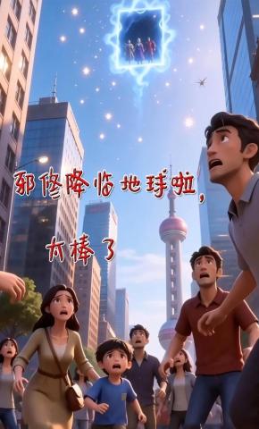 短剧《邪修降临地球啦，太棒了》海报