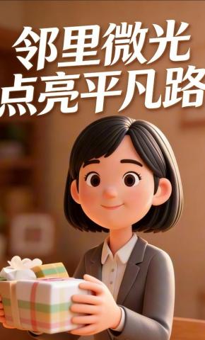 短剧《邻里微光点亮平凡路》海报