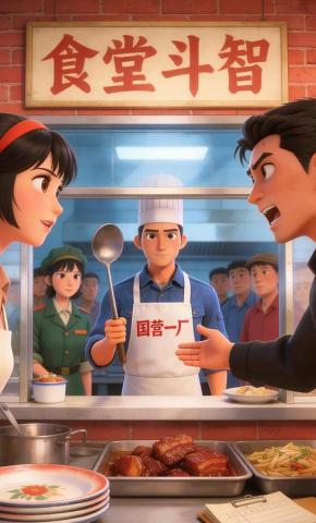 短剧《食堂斗智》海报