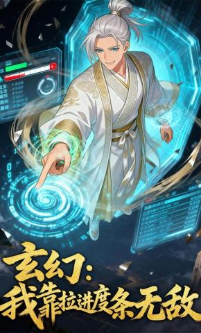 短剧《玄幻：我靠拉进度条无敌》海报