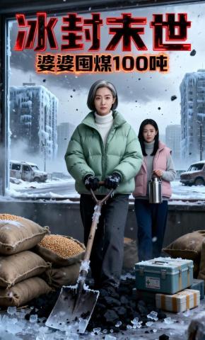 短剧《冰封末世：婆婆囤煤100吨》海报