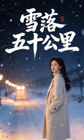 短剧《雪落五十公里》海报