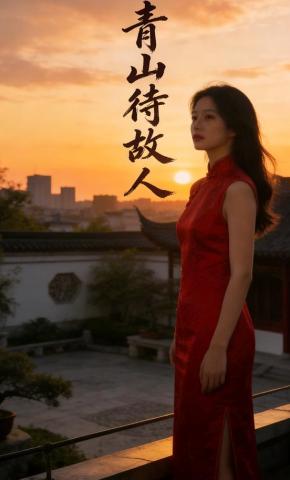 短剧《青山待故人》海报